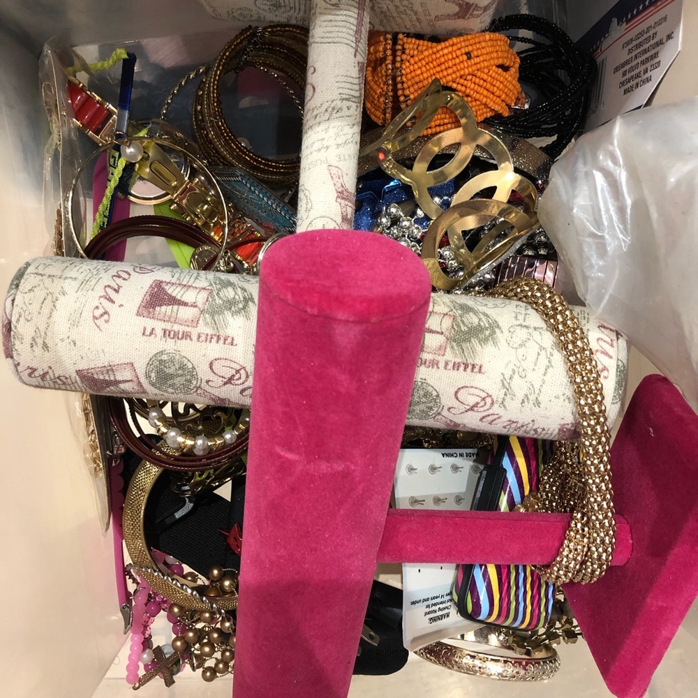 A entire drawer full of dress up jewelry